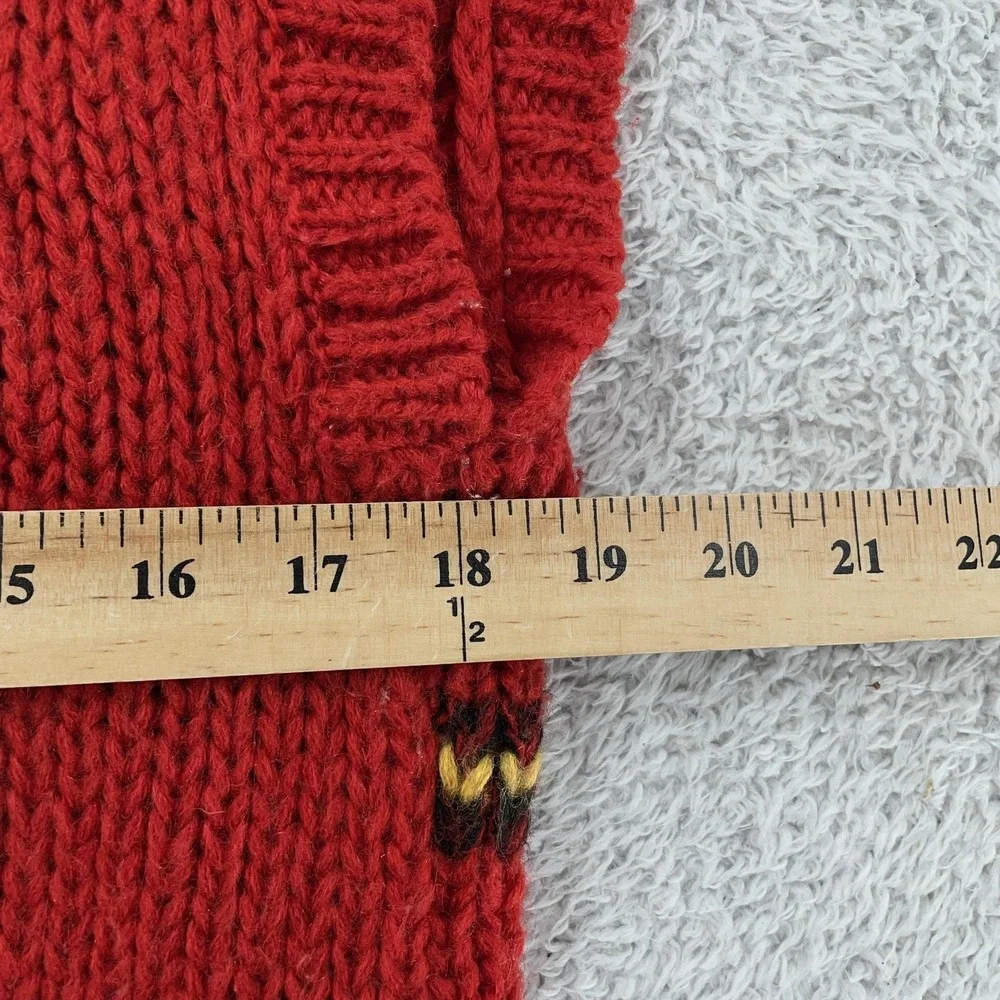 Vintage Gitano Express Sweater Vest Womens Large Red V Neck Plaid Knit 90s‎